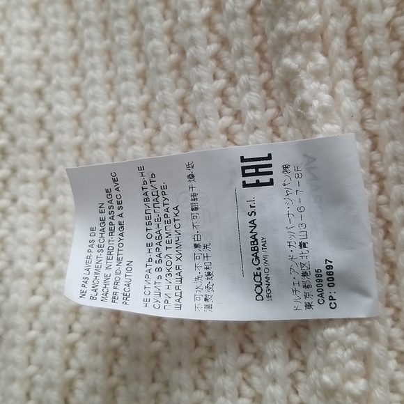 $REDUCED!! DOLCE & GABBANA LOGO VIRGIN WOOL JUMPER..Size: Small (Can fit Medium) - Picture 5 of 6